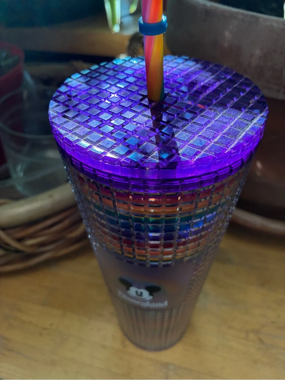 Disney Parks Starbucks Pride Tumbler Rainbow Studded Grid Venti 24oz